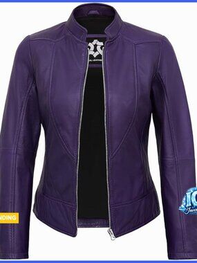 Real Lambskin Leather Motorcycle Jacket Women's Biker Style